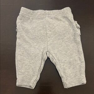 1380. Worn Once - Carter's Child of Mine Gray Ruffle Bum Newborn Pants